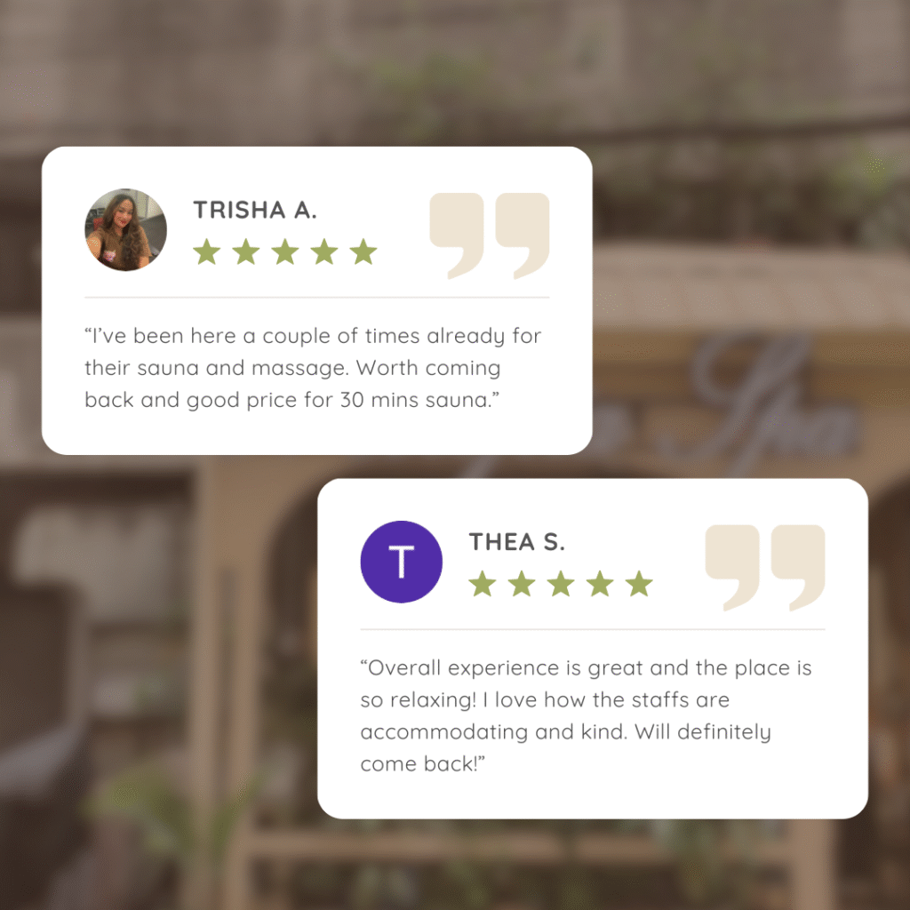 Positive sustomer review from a spa in Makati (2)