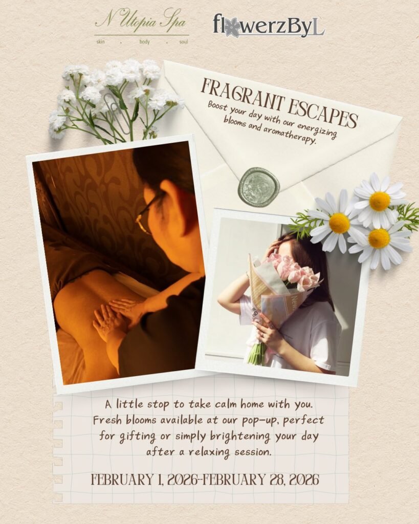 Flower pop-up bar in a spa in makati